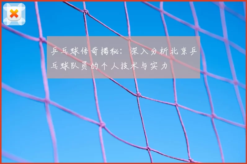 乒乓球传奇揭秘：深入分析北京乒乓球队员的个人技术与实力